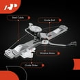 thumbnail image 5 of A-Premium Power Window Regulator with Motor Compatible with Pontiac G6 2005-2010 Rear Passenger Side, 5 of 7
