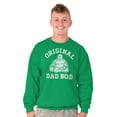 thumbnail image 4 of Funny Father Original Dad Bod Buddha Men's Crewneck Sweatshirt Brisco Brands S, 4 of 6