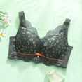 thumbnail image 3 of Darzheoy Wire-Free Bra for Women Plus Size Sexy Lace Printing Non-Steel Bowknot Underwear Bra Bras for Women High Support 34BC, 3 of 8