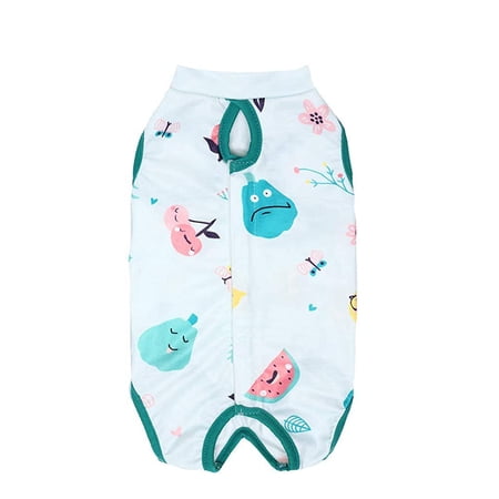 Anti-mite for Wound Surgical After Surgery Wear Dress Recovery Suits Cat Clothes Pet Supplies Cat Vest GREEN S