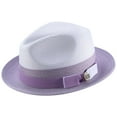thumbnail image 1 of Montique Lavender Two Tone Braided Pinch Fedora Hat H69, 1 of 1