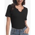 thumbnail image 6 of Womens Tops Crew Neck Summer Short Sleeve Casual Slim Fitted Tshirt, 6 of 6