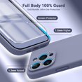 thumbnail image 3 of for iPhone 15 Pro Case, Upgraded Silicone Shockproof [2 Pack Screen Protectors] [Compatible with Magsafe] [Camera Protection], Anti-Scratch Microfiber Lining, 6.1 inch, Lavender Gray, 3 of 12