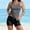 Black, variant on HOMBOM Swimsuit for Women Tankini Modest Swimwear 2 Piece Boyshorts Blue High Waisted Ladies Bathing Suit,Floral,XL