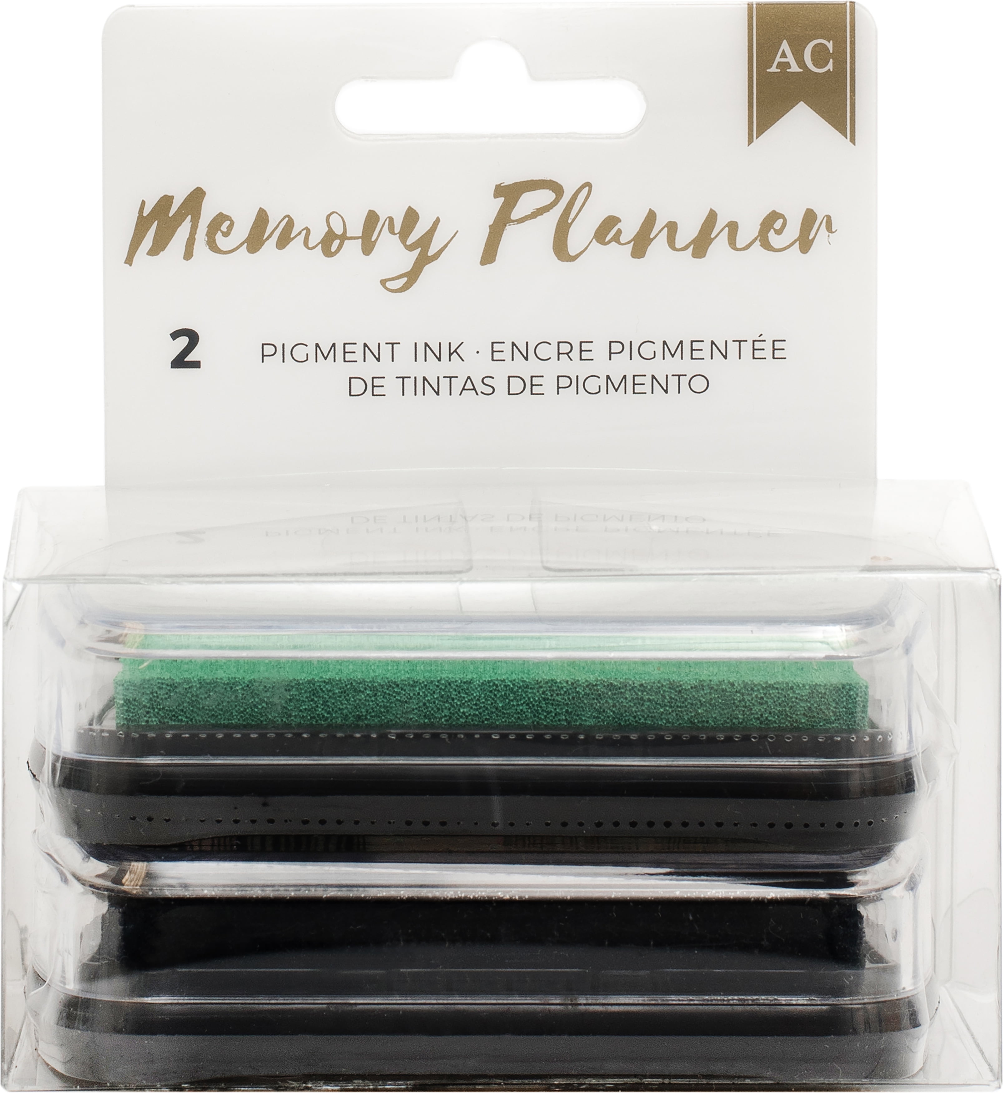 American Crafts Pigment Ink Pads 2/PkgGreen & Black