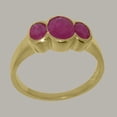 thumbnail image 2 of LBG British Made 14k Yellow Gold Ring with Natural Ruby Womens Engagement Ring - 33 size options - Size 7.25, 2 of 6