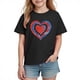 thumbnail image 2 of Blusas y camisas de manga corta con cuello redondo para niños y niñas, camisetas gráficas de manga corta, blusas con estampados bonitos para la temporada escolar., 2 of 9