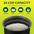 thumbnail image 5 of Aroma Professional 20-Cup Digital Rice & Grain Multicooker and Slow Cooker with Glass Top and 2X Bonded Granite Ceramic Non-Stick, White, 5 of 11
