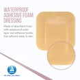 thumbnail image 3 of Dynarex DynaLevin Waterproof Adhesive Bordered Foam Dressings - Zero Latex, Sterile, Medium-Absorbency - 4 x 4", 10 Bandages per Box, 12 Boxes per Case, 3 of 7