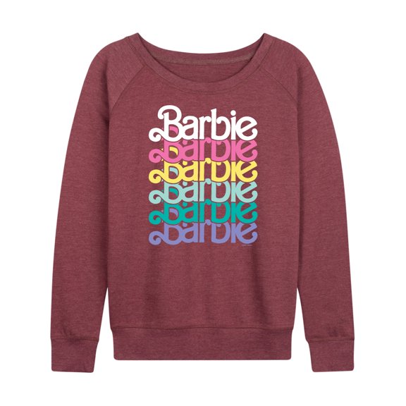Barbie - Spring Stacked Logo - Women's Lightweight French Terry Long Sleeve Shirt