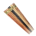 thumbnail image 1 of Juego de 5 pares de palillos chinos reutilizables de madera natural estilo japonés con estuche (palillos retorcidos)., 1 of 6