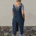 thumbnail image 6 of 2026 Cotton Linen Apron Cross Back Apron for Womens with Pockets Pinafore Dress for Baking Cooking Royal Blue M, 6 of 6