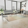 thumbnail image 2 of Lenox Steel Reception Waiting Room 3-Seat Bench / Silver Steel / Brown, 2 of 5