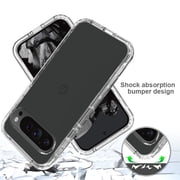 ShellTech for Google Pixel 9 Pro XL Case Non Yellowing Heavy Duty Soft TPU Dual Layer Bumper Rugged Protective Shockproof Slim Case Cover,Clear