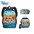 thumbnail image 2 of Mochila de dibujos animados de Disney Pixar Luca para niños, morral escolar de gran capacidad para estudiantes, bolso de hombro para lápices, regalo de Navidad, 3 piezas, 2 of 5