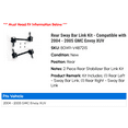 thumbnail image 2 of Rear Sway Bar Link Kit - Compatible with 2004 - 2005 GMC Envoy XUV, 2 of 2