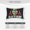 thumbnail image 4 of Hirioo I Love My Autism for Plush Pillow Cover for Bedroom and Living Room ,Elegant, Comfortable Home Decor-14"x20", 4 of 6