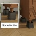 thumbnail image 5 of Maenizi Bed Risers 3 Inch Heavy Duty 9 Pack L-shaped Bed Furniture Elevators 1,500 lbs Lifts Up Riser for Sofa and Table, Black, 5 of 7