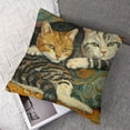 thumbnail image 7 of nygtbtfer Cat Throw Pillow Case, Set of 2, Gifts for Cat Lover, Funny Cat Pillow, Children Room Decoration, Cat Owners Gifts, Cat Theme Room Decor, Cushion Cover for Sofa Couch Bed 12x12in, 7 of 7