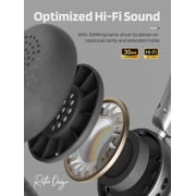 iKF R1 Wireless Retro Wireless Headphones Bluetooth 5.3 APP Custom Sound 60 Hours Playtime Game Mode Noise Isolation Built-in Microphone Throwback 80s 90s Design (Black)