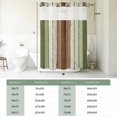 thumbnail image 5 of Sage Green No Hook Shower Curtain with Snap in Liner, Farmhouse Wood Grain Vintage Brown Striped Double-Layer Waterproof Fabric Shower Curtains for Bathroom Hotel Bathtub, Mesh Top & Long 72"x84", 5 of 9