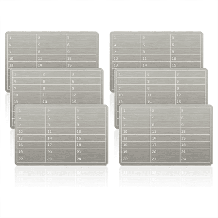 6pcs Plates Stainless Steel Wallet Crypto Cryptocurrency Storage for Bitcoin Hardware Cold Backup