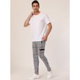 thumbnail image 4 of Pantalones de chándalcuadros de pade gallo Hip Hop pahombre Pantalones de chándal atléticos con cordón rojo 30, 4 of 6