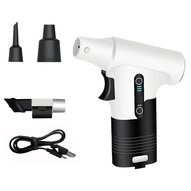 Plumero de aire eléctrico, ventilador eléctrico portátil, ajustable, ligero, ventilador de chorro eléctrico para teclado al aire libre Gris