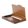 thumbnail image 4 of Tarjetero de madera para tarjetas de visita, caja de tarjetas, organizador de tarjetas de crédito delgado, estuche de exposición para hombres, Simple, 4 of 9