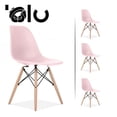 thumbnail image 2 of Sillas Tipo Eames OLU Kit 4pz Estilo Minimalista Moderno Color Rosa, 2 of 6