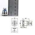 thumbnail image 2 of DEEPCRAFF 2Ud Botón Pulsador Momentáneo De Metal Plateado Resistente Al Agua Para Timbre Bote, 2 of 7