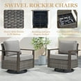 thumbnail image 2 of Gymojoy Outdoor Swivel Rocker Patio Chairs Set of 2,Heavy Duty Swivel Rocking Patio Chairs with Metal Armrests, 2 Pieces Patio Furniture Chairs, 2 of 8