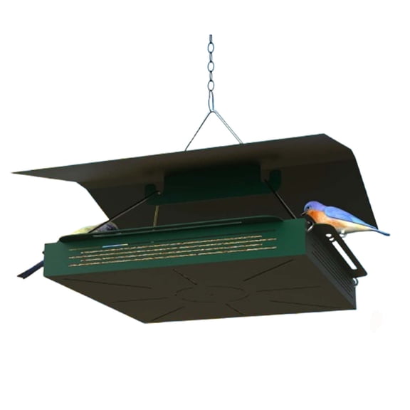 Hanging Tray Type Wild Bird Feeder, Suspended Outdoor Garden Bird Feeding Station, Flat Platform Bird Feeder for Backyard Patio Lawn Gift