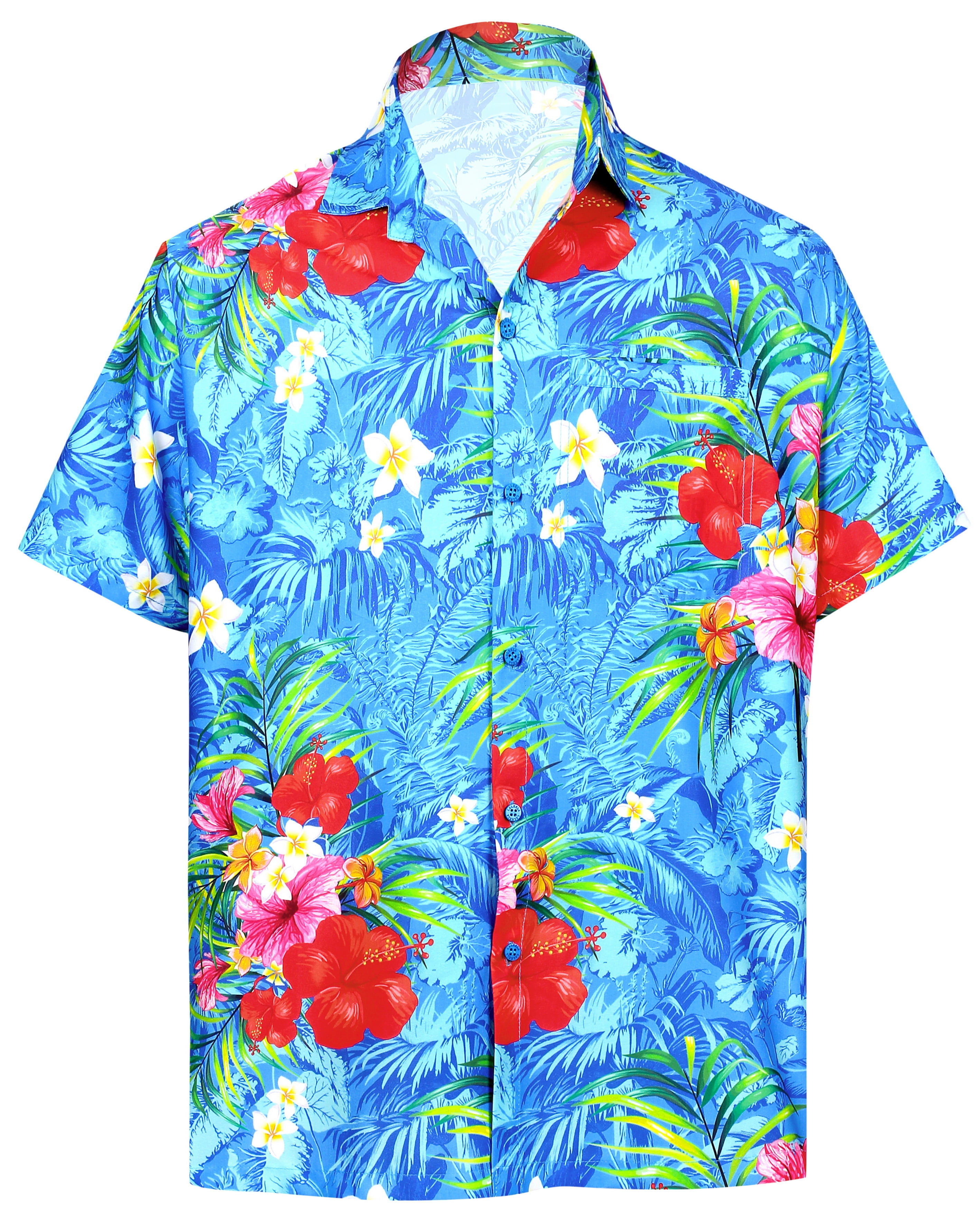 HAPPY BAY Men's Hawaiian Beach Shirt Short Sleeves Casual Shirts for