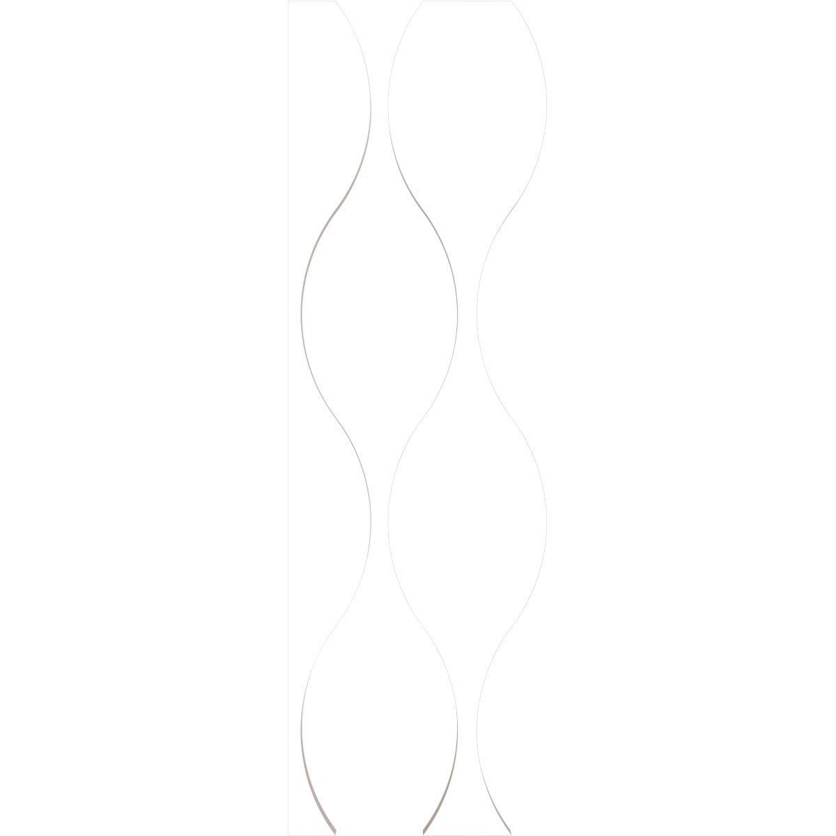 Ekena Millwork 47"H x 3/4"T Ozark PVC Adjustable Decorative Slat Wall Panel Kit, Unfinished (contains 8 Slats + 1 Straight Edge Starter Slat)