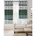 thumbnail image 2 of Green Gray White Blackout Curtains 96 Inches Long for Bedroom, Country Vintage Gradient Wooden Plank Thermal Insulated Room Darkening Black Out Window Curtain Panels Grommet Drapes for Living Room, 2 of 8