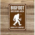 thumbnail image 2 of Bigfoot Humor Breeding Area, Avoid Eye Contact Road Sign Vintage Home Wall Decor Room Decor Metal Sign 8x12 inch, 2 of 6