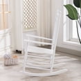 thumbnail image 5 of BplusZ Wooden Rocking Chair Porch Rocker Outdoor, White, 5 of 6