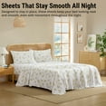 thumbnail image 5 of THD Blue & Yellow Floral Bed Sheets - 4 Piece Bed Sheet Set - Wrinkle Resistant & Ultra Soft - Fits Mattresses up to 15 Inches Deep, 5 of 6