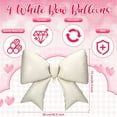 thumbnail image 5 of NOGIS 4 Pcs Bow Balloon Giant Bowknot Theme Birthday Party Decoration Big Latex Balloon Arch Baby Shower Party Supplies Bow Backdrop Macaron Coquette Wedding Bridal Shower (Beige,29.5" X 38.6"), 5 of 7