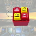 thumbnail image 5 of Two Action Alarms Keychain Flashing Cockpit Button Simulating for Flight Enthusiasts Gift, 5 of 9