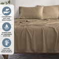 thumbnail image 6 of Superior 3-Piece Rayon From Bamboo Taupe Sheet Set, Twin, 6 of 10