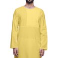 thumbnail image 2 of Atasi Asymmetric Indian Mens Long Kurta Solid Round Neck Kurtas Party Wear, 2 of 5