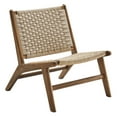 thumbnail image 2 of Modway Saoirse Woven Rope & Wood Accent Lounge Chair in Natural/Walnut, 2 of 9