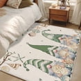 thumbnail image 5 of Rectangle Area Rug 3x5ft,Sage Green Gnome on Vintage Linen Washable Carpet Non-Slip Runner Accent Rugs Indoor Floor Mat for Bedroom Living Room Decor,Ocean Starfish Shell, 5 of 9