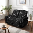 thumbnail image 7 of TSOVTHRID Black Marble Texture Print Loveseat Recliner Covers Soft Reclining Loveseat Slipcover 6-Piece Stretch Polyester Recliner Cover for 2 Seat Sofa Couch, 7 of 7