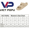thumbnail image 5 of VICT POPU Womens Sandals Adjustable Double Buckle Strap Waterproof EVA Flat Slides，Khaki,Sizes 8, 5 of 6