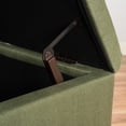 thumbnail image 4 of Noble House Matteo Fabric Storage Ottoman, Moss, 4 of 7