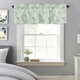 thumbnail image 3 of Retro Window Valance for Kitchen, Beige Tropical Plant Leaves Silhouettes Green Background Rod Pocket Short Curtain for Small Windows, Light Filtering Decorative Valance, 54 x 18 Inch, 1 Panel, 3 of 9