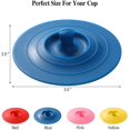 thumbnail image 2 of Fundas de silicona para tazas (juego de 4), tapas multicolores para tazas, tazas, teteras, fundas flexibles para tazas, tapas para tazas calientes para café y té oso de fresa Hogar, 2 of 5